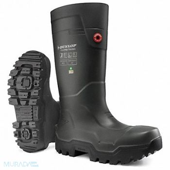 DUNLOP Rubber Boots Black Size 15 PR, 801WJ2