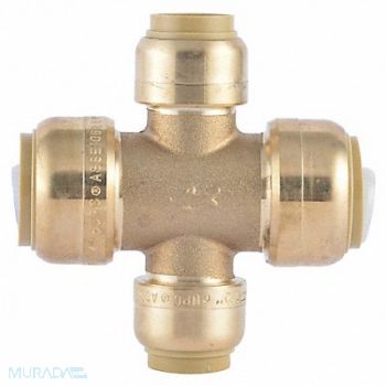 SHARKBITE Push to Connect Cross Brass 3 L, 788H97