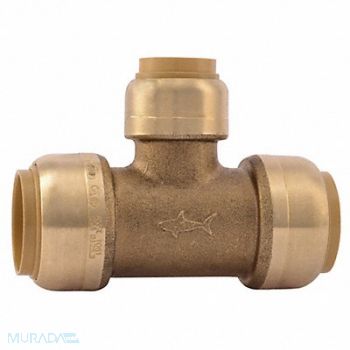 SHARKBITE Reducing Tee Push To Connct 3/4x3/4x1/2, 19F867