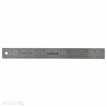 UNIVERSAL Ruler 12 Stainless Steel Cork Back, 43WA57