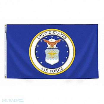 NYLGLO D4228 US Air Force Flag 5x8 Ft Nylon, 5JFE1