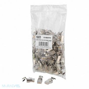 KLEIN TOOLS CAT6A Pass-Thru Plug STP PK100, 807HA4