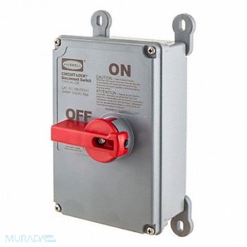 HUBBELL DisconnectSwitch NonFuse 30A GalvSteel, 803FV5