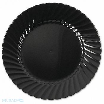 GRAINGER APPROVED Disp Plastic Plate 6 in Black PK180, 799M64