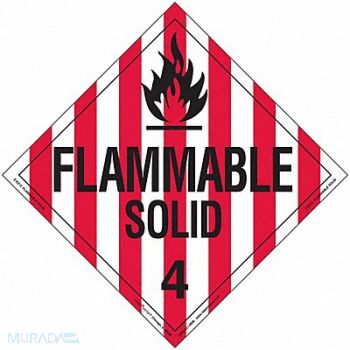 LABELMASTER DOT Container Placard Vinyl PK25, 807CR8