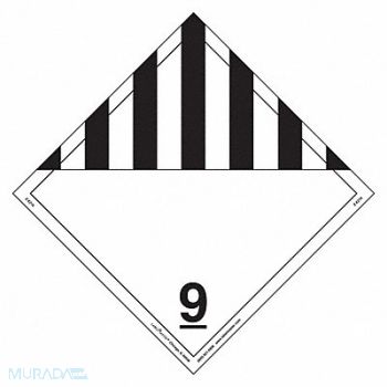 LABELMASTER DOT Container Placard Vinyl PK25, 807CR9