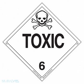LABELMASTER DOT Container Placard Message Toxic PK25, 807CT8