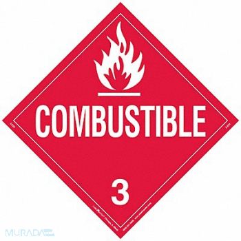 LABELMASTER DOT Container Placard Vinyl PK25, 807CN3