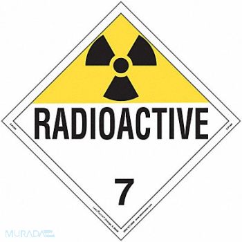 LABELMASTER DOT Container Placard Vinyl PK25, 807CN8