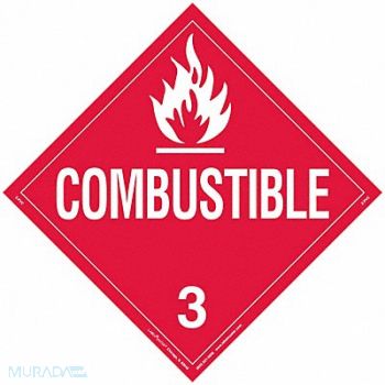 LABELMASTER DOT Container Placard Vinyl PK25, 807CN9