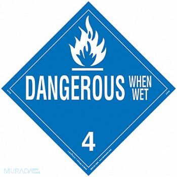 LABELMASTER DOT Container Placard Vinyl PK25, 807CP0