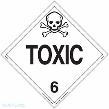 LABELMASTER DOT Container Placard Message Toxic PK25, 807CP8