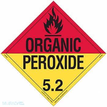 LABELMASTER DOT Container Placard Vinyl PK25, 807CM9