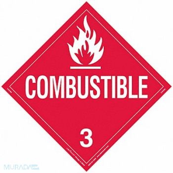 LABELMASTER DOT Container Placard Vinyl PK25, 807CR5