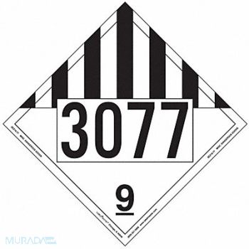 LABELMASTER DOT Container Placard Message 3077 PK25, 807CT0