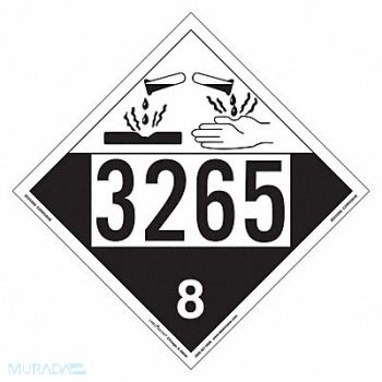 LABELMASTER DOT Container Placard Message 3265 PK25, 807CU5