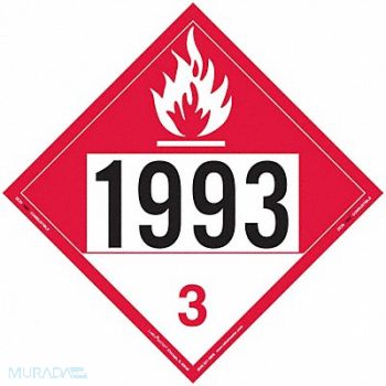 LABELMASTER DOT Container Placard Message 1993 PK25, 807CV2
