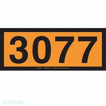 LABELMASTER DOT Container Placard Message 3077 PK25, 807CV5