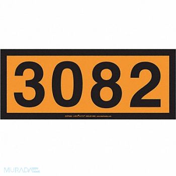 LABELMASTER DOT Container Placard Message 3082 PK25, 807CV9