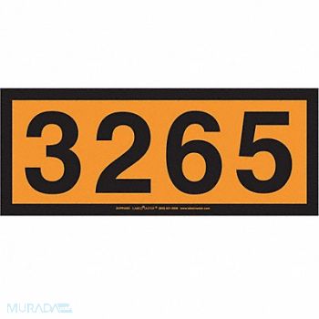 LABELMASTER DOT Container Placard Message 3265 PK25, 807CW0