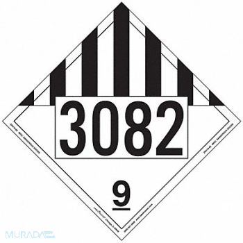 LABELMASTER DOT Container Placard Message 3082 PK25, 807CW3