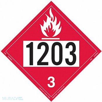 LABELMASTER DOT Container Placard Message 1203 PK25, 807CK0