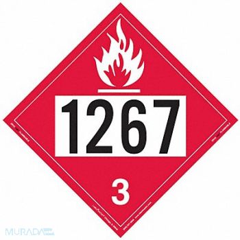 LABELMASTER DOT Container Placard Message 1267 PK25, 807CW4