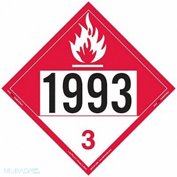 LABELMASTER DOT Container Placard Message 1993 PK25, 807CX0