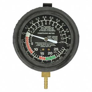 WESTWARD Pressure/Vacuum Gauge, 45T070