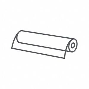 GRAINGER APPROVED Roll UHMW 3 x15ft 0.031 T AcrylicAdh Wht, 53RX12
