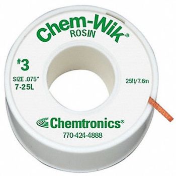 CHEMTRONICS No.3 Desoldering Wick, 24JY82