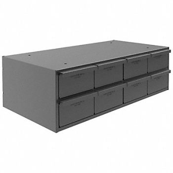 DURHAM MFG Bin Cab 8GrayDrwr Gray 7 3/8 H GrayDrwr, 1XHJ7