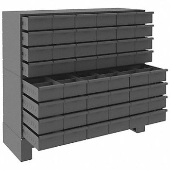 DURHAM MFG Bin Cab 48GrayDrwr Gry 33 3/4 H GrayDrwr, 4HY11