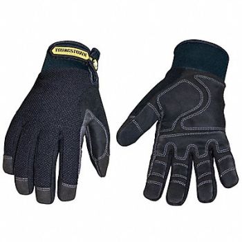 YOUNGSTOWN GLOVE CO. Winter Glove Warm/Waterproof Blk S PR, 61TM12