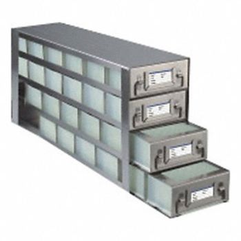 ARGOS TECHNOLOGIES Freezer Rack for 96 Deep Well Plates SS, 48WF12