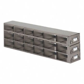 ARGOS TECHNOLOGIES Freezer Rack for Matrix Box SS Holds 18, 48WF33