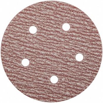 GRAINGER APPROVED Hook-and-Loop Sanding Disc 5 dia, 804K65
