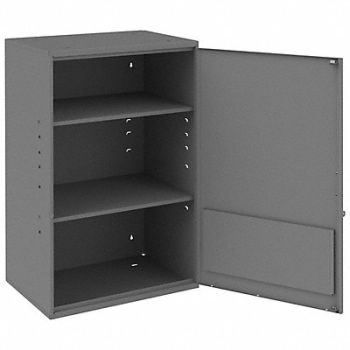 DURHAM MFG WallCab 32 3/4 x20 x14 1/4 Gray 2Shlv, 3KR02