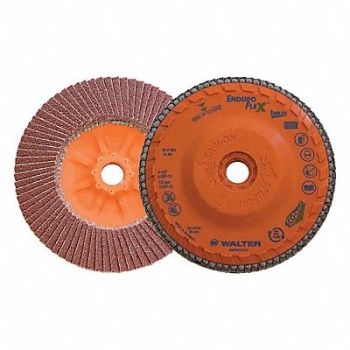 WALTER SURFACE TECHNOLOGIES Flap Disc Coated 4 1/2 dia 13 300 RPM, 804CG0