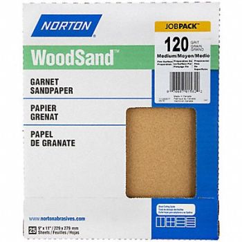 NORTON Sandpaper Sheet Grit 120 11 L 9 W, 804JP6