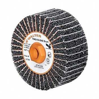 WALTER SURFACE TECHNOLOGIES Finishing Drum Grit 80 4 1/2 dia, 804CL2