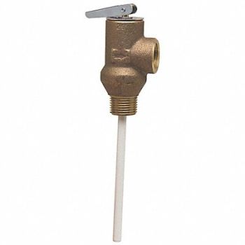 WATTS Temperature Pressure Relief Valve Bronze, 794JP4