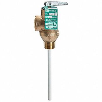 WATTS Temperature Pressure Relief Valve Copper, 794JR2