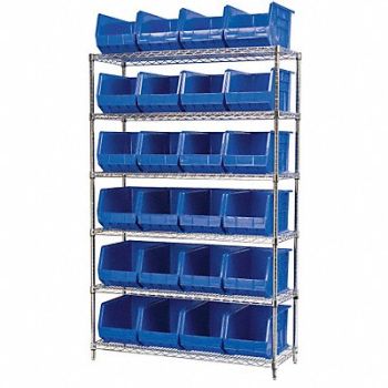 AKRO-MILS D5366 Bin Shlvng 18inx74inx48in Blue, 10A126