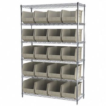 AKRO-MILS D5366 Bin Shlvng 18inx74inx48in Stone, 10A127