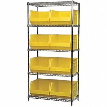 AKRO-MILS D5367 Bin Shlvng 18inx74inx36in Yellow, 10A132