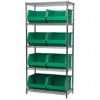 AKRO-MILS D5367 Bin Shlvng 18inx74inx36in Gray, 10A137