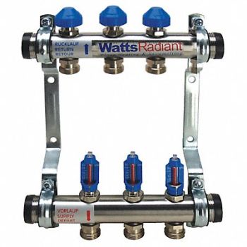 WATTS RADIANT Flowmeter Manifold SS 3Outlets 10 L, 10A284