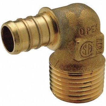 ZURN PEX Elbow 90 Deg Low Lead Brass 1/2 Tube, 10A602