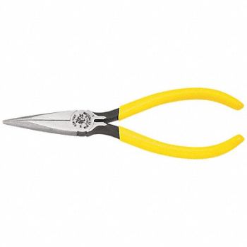 KLEIN TOOLS Needle Nose Plier 6-5/8 L Serrated, 10A988